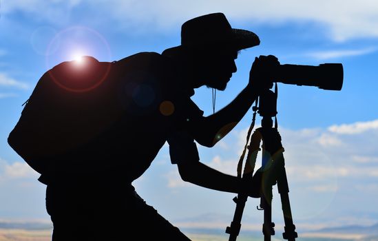 photographer model silhouette