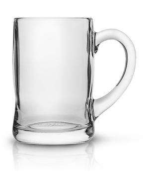 Glass mug for beer isolated on white background
