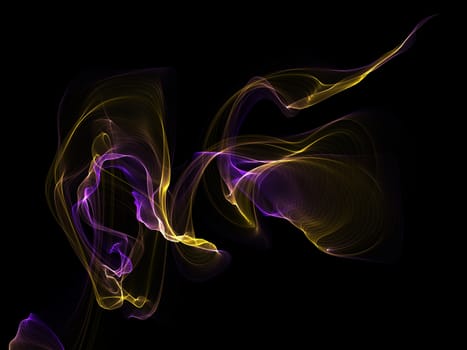 Dark abstract background with a glowing abstract waves, abstract background