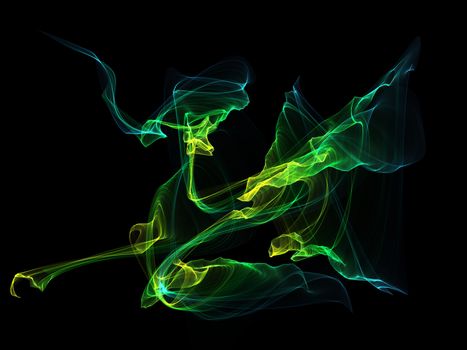 Dark abstract background with a glowing abstract waves, abstract background