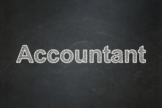 Money concept: text Accountant on Black chalkboard background