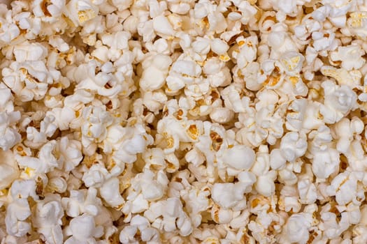 A lot of popcorn close-up. texture or background