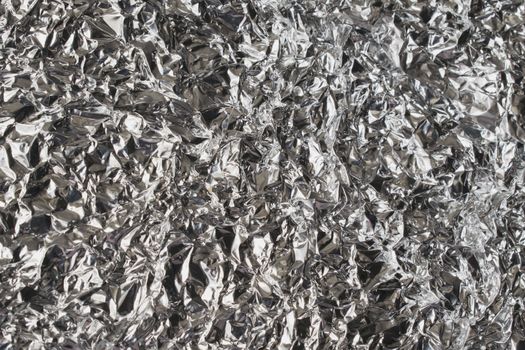 crumpled foil closeup