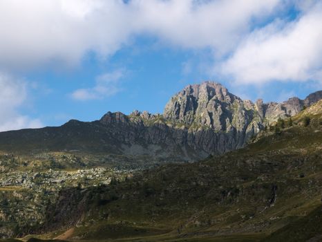 Pizzo del becco peak on the Bergamo Alps, northern Italy
