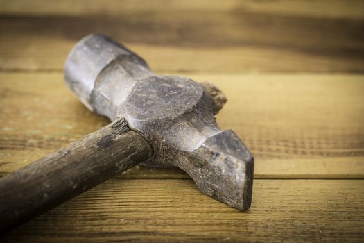 Group of  old oxide vintage tools. Hammers