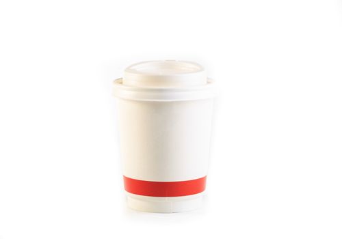 White plastic mug of coffee