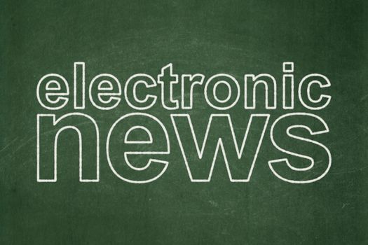 News concept: text Electronic News on Green chalkboard background