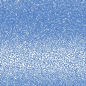  halftone dots pattern. Blue dots on white background.