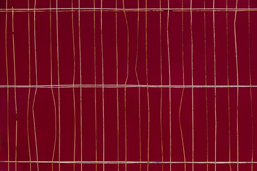 Rusty metal fence background with a nice crooked pattern