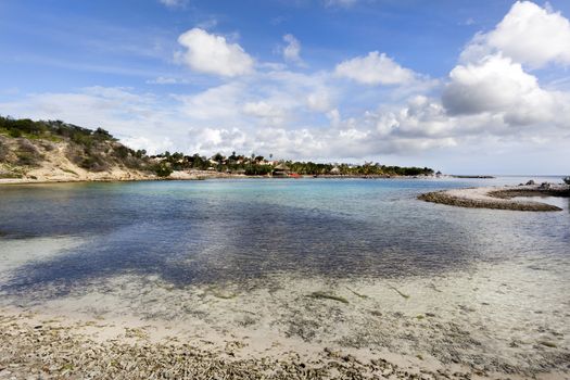 Clear ocean water of the Jan Thiel bay on Curacao