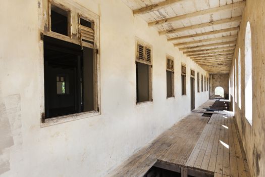 Old abandoned quarantine building was an observation device for healthy sailors built in 1885. Sailors from ships with infectious disease on board had to stay here until it was determined that they were not infected. It is situated on the corner of the Caracas bay on Curacao