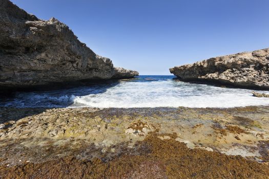 Bay in Shete Boka National Park on Curacao  