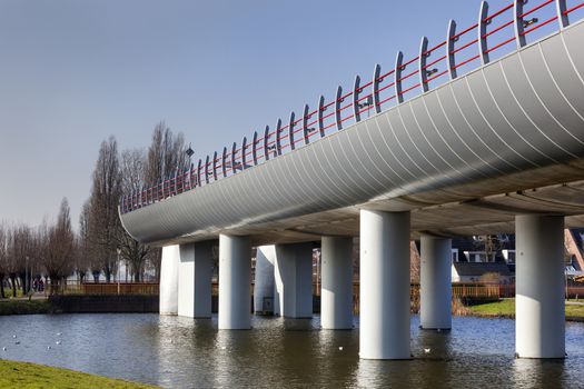 Terminus of the metro overpass in Spijkenisse in the Netherlands 