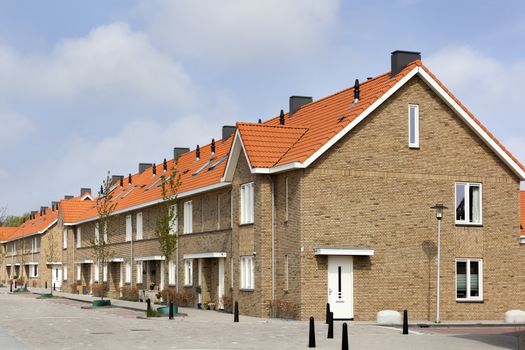 Residential district with contemporary houses in the Netherlands