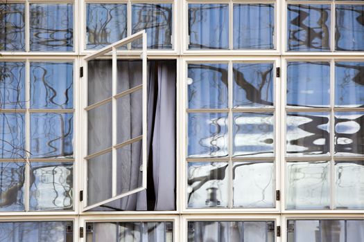 Classic window of a mansion in Rotterdam in the Netherlands