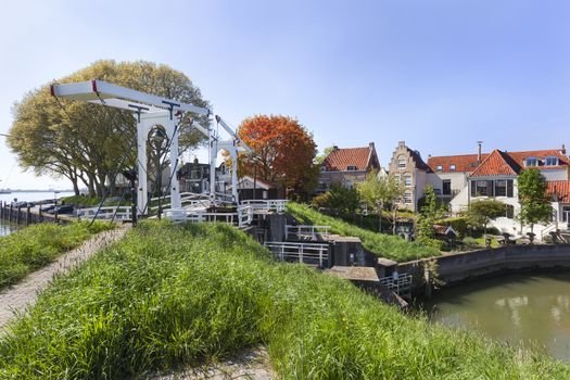 View on picturesque Schoonhoven in the Netherlands