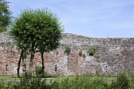 Old city wall of Culemborg in the Netherlands