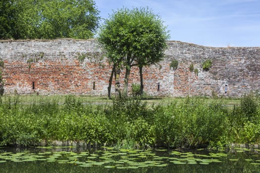 Old city wall of Culemborg in the Netherlands