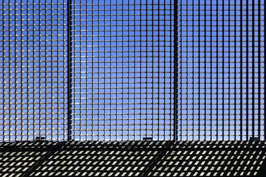 Metal grid ceiling and floor in the Netherlands