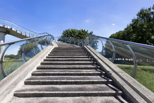 Staircase in a green environment in the Netherlands
