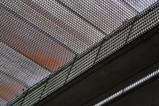 Metal grid ceiling and floor in the Netherlands