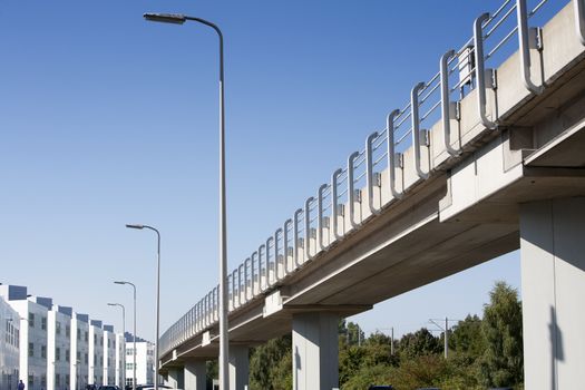Overpass Metro connection from Capelle aan den IJssel to Rotterdam. In Rotterdam it goes underground and becomes a subway.