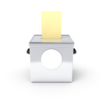 3d illustration of a typical ballot box