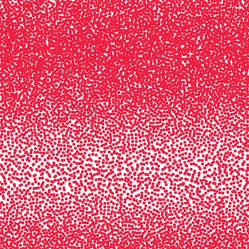  halftone dots pattern. Red dots on white background.