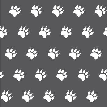 Cat or dog paw seamless pattern - animal footprint texture.