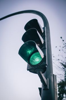 Semaphore  in a green color