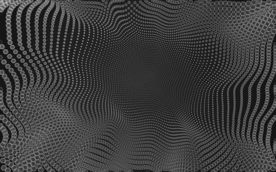 Abstract polygonal space low poly dark background with connecting dots and lines. Connection structure. 3d rendering