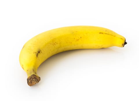 
Ripe bananas on white background, healthy fruit concept