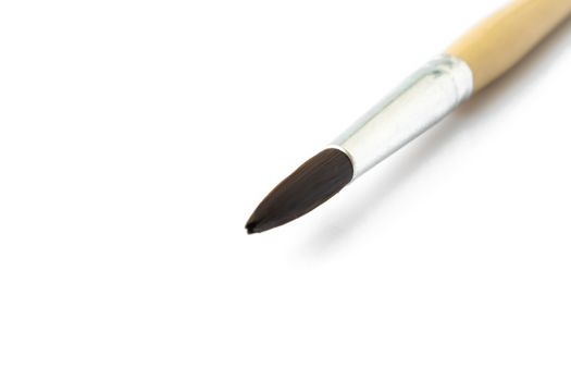 Closeup Paintbrush for artist on white background, artist concept