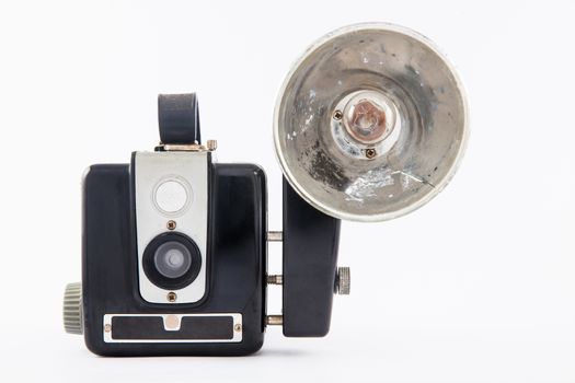 Antique camera isolated on white background