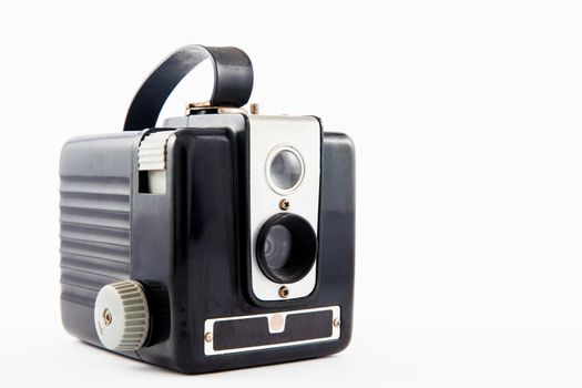 Antique camera isolated on white background