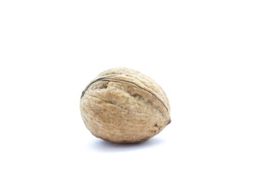 Walnuts isolated on white background.