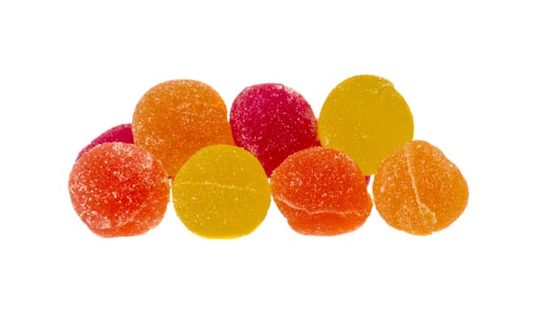 Marmalade Candy Balls on white Background