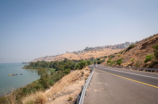 Tiberias - city in Israel and sea of Galilee .