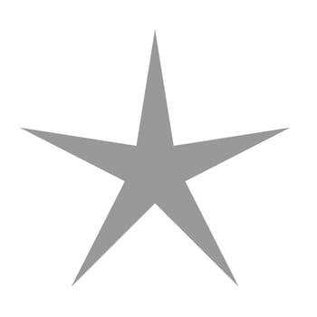 Isolated gray and black star icon, ranking mark. Modern simple favorite sign, decoration symbol for website design, web button, mobile app.