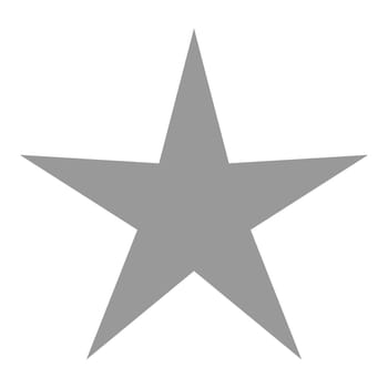 Isolated gray and black star icon, ranking mark. Modern simple favorite sign, decoration symbol for website design, web button, mobile app.