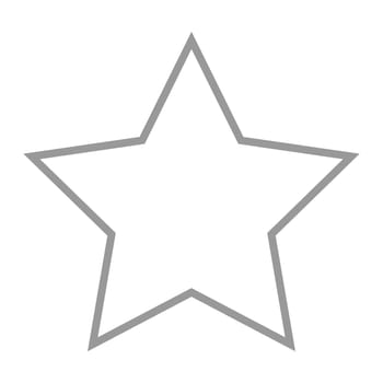 Isolated gray and black star icon, ranking mark. Modern simple favorite sign, decoration symbol for website design, web button, mobile app.