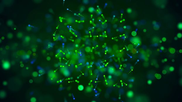 Abstract bokeh background. Digital defocused backdrop. 3d rendering