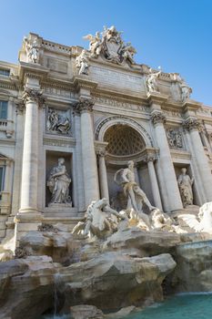 Fontana di Trevi (Trevi Fountain), Rome, Italy. The Trevi Fountain was designed by Italian architect Nicola Salvi and completed by Pietro Bracci.