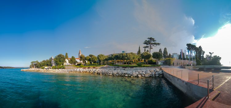 Sveti Andrija island, also Red island near Rovinj, Croatia, popular tourist resort in Adriatic