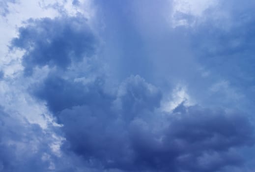 Cloudy stormy sky in the rainy season