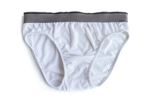 Men underwear used white color on white background
