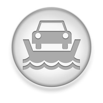 Icon, Button, Pictogram with Vehicle Ferry symbol