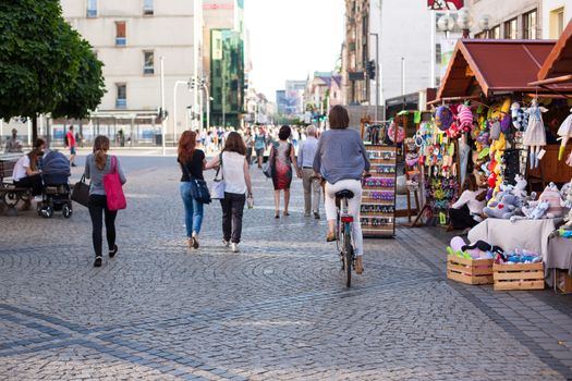 City life in the small Polish city of Wroclaw