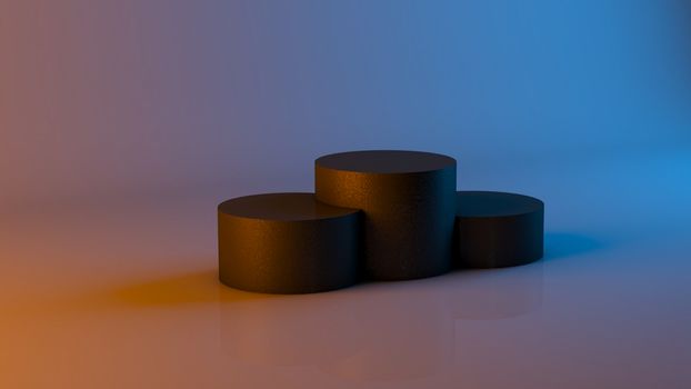 Abstract background with winner podium. Digital 3d rendering backdrop