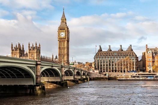 United Kingdom, Big Ben and Westminster bridge, London